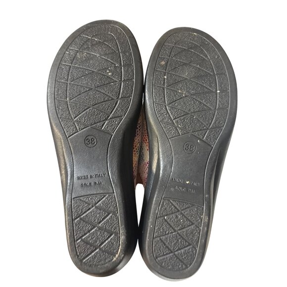 Flexus Anatomical Slide Sandals Womens Size 7.5-8 Multi-Color Pattern Leather - Picture 6 of 6